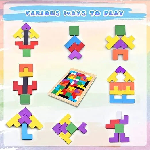 Wooden Intelligence Blocks Puzzle for Kids