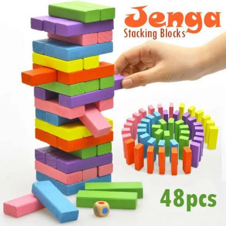 Wooden Jenga Tower Blocks Game