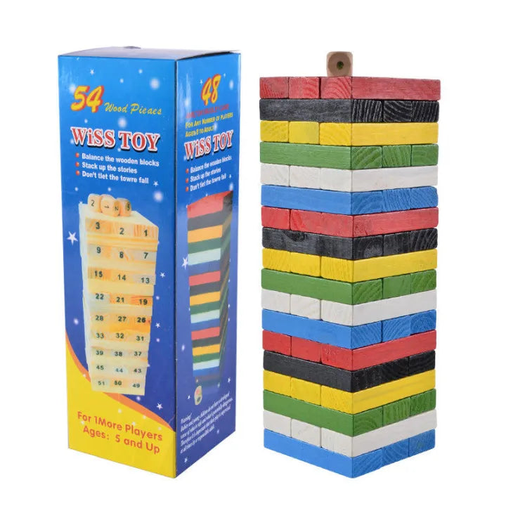 Wooden Jenga Tower Blocks Game
