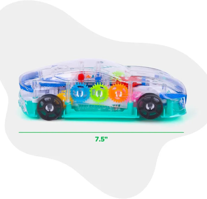 Light Up Transparent Sports Car Sensory Toy for Kids