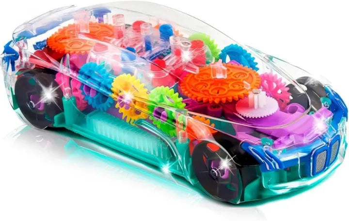Light Up Transparent Sports Car Sensory Toy for Kids