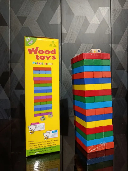 Wooden Jenga Tower Blocks Game