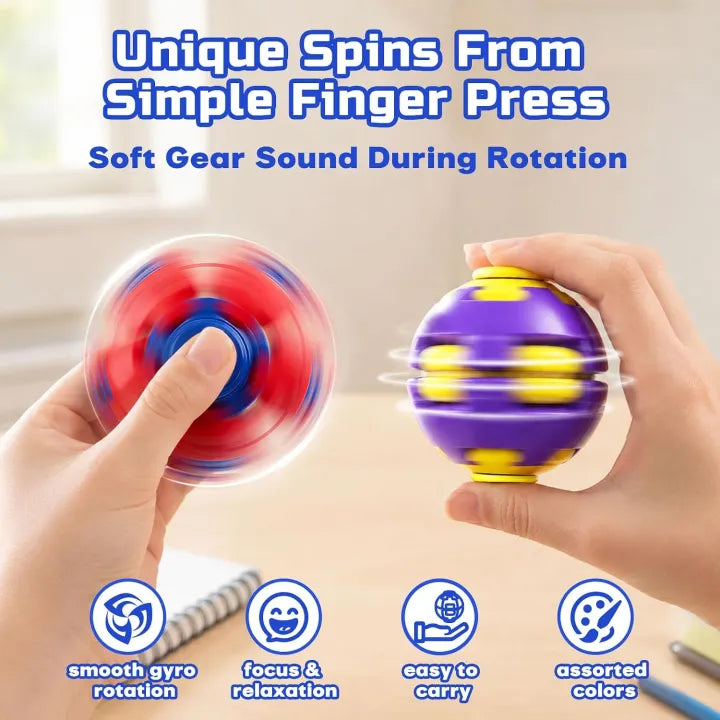 3D Gyro Spinner Fidget Toy - Press & Spin