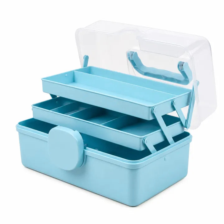 Multipurpose Storage Box Organizer with 3-Tier Compartments